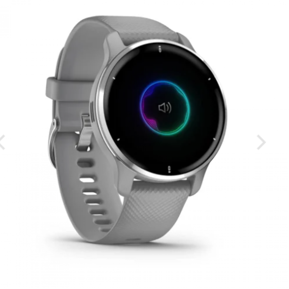 Venu® 2 Plus Silver Stainless Steel Bezel With Powder Grey Case And Silicone Band
